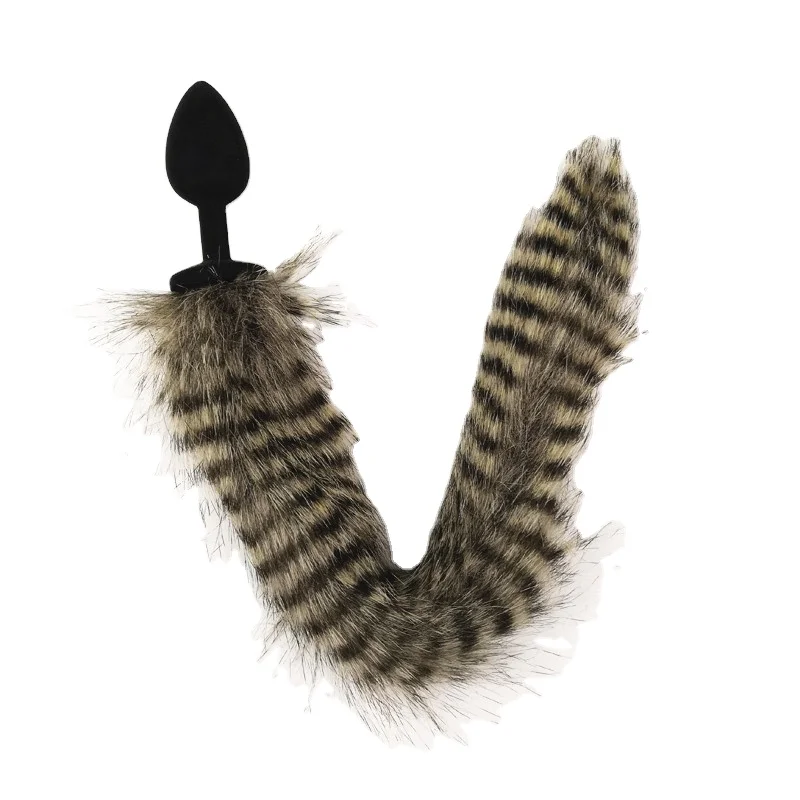 Silicone Anal Butt Plug with Foxy Tail Cosplay Anal Stimulator Adult Sex Toys for Women Fun Sex Games Role Play Anal Training