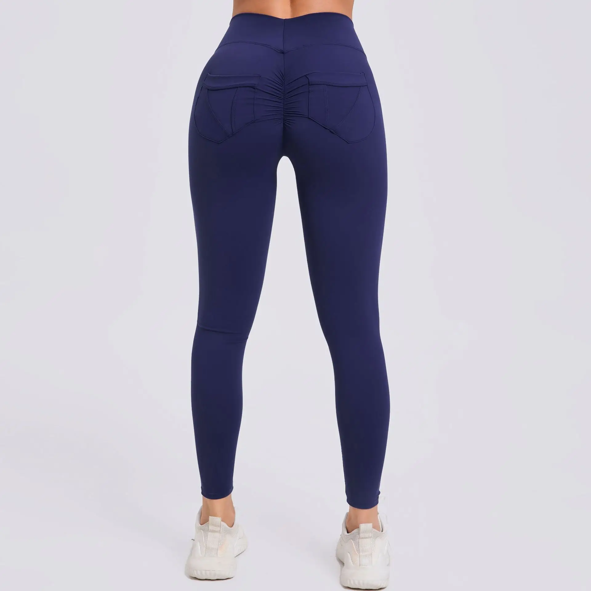 High-Waisted Butt-Lifting Yoga Pants Quick-Dry Fitness Pants Breathable Pocket Running L