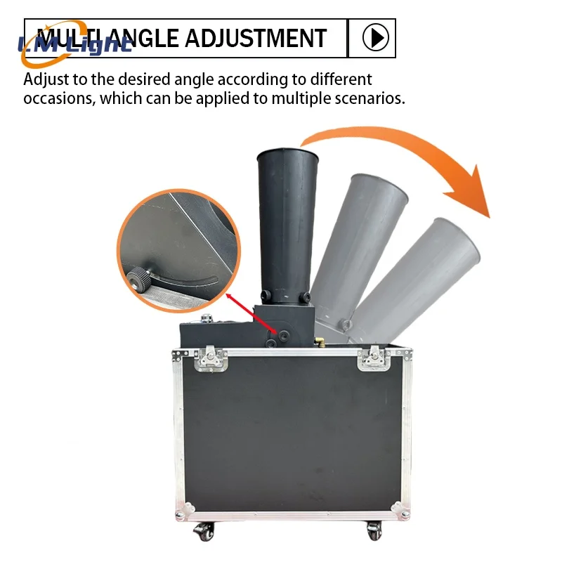 Mini Adjustable Angle Paper Blast Launcher Cannons Machine Dmx Small Co2 Confetti Machine for Events Club Festival Stage Party