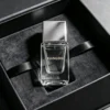Transparent bottle with Silver lid