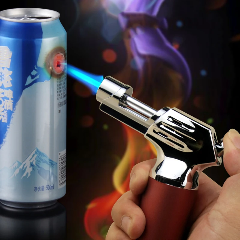 Flame Lighter Adjustable Culinary Chef Refillable BBQ Butane Kitchen Cooking Torch Lighter