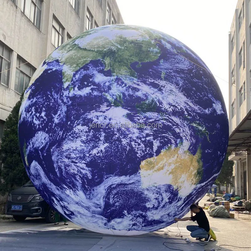 Giant Inflatables World Globe Earth Map Ball with Light for Decoration