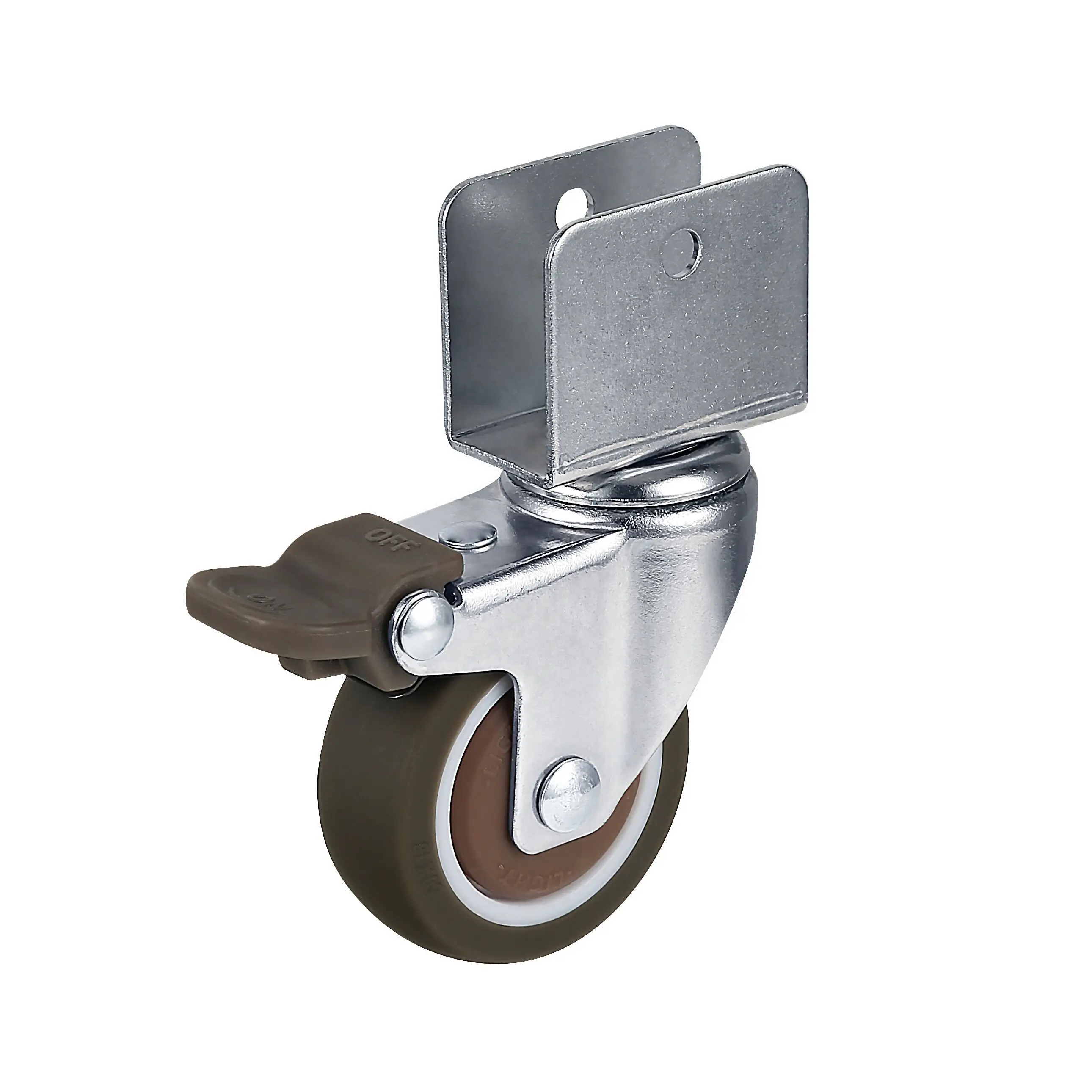 Small Rigid Caster Wheel Rubber 30mm 1.25 Inch Industrial bar Cart ...