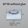 60*80mm without glue