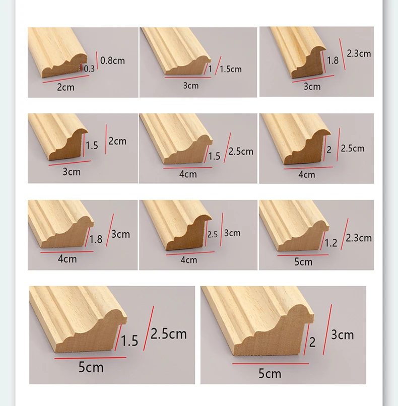 Chinese Skirting Wood Molding Decorative Ceiling Background Wall Door
