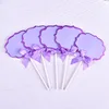 5 purple blank pens