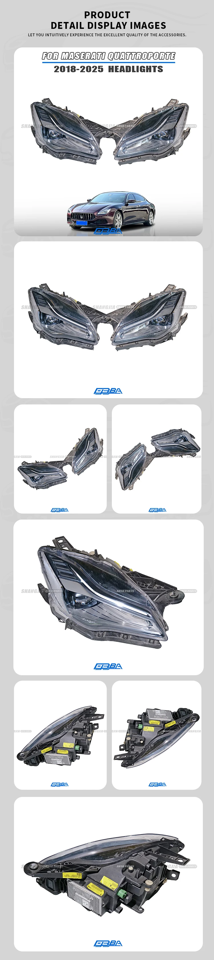 Hot Sale Front Light Car Parts And Accessories Xenon Headlight For Maserati Quattroporte New Style 2018-2025 670100614 670100615 supplier