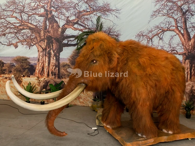 Indoor Animal Museum Super Realistic Prehistoric Animatronic Mammoth ...