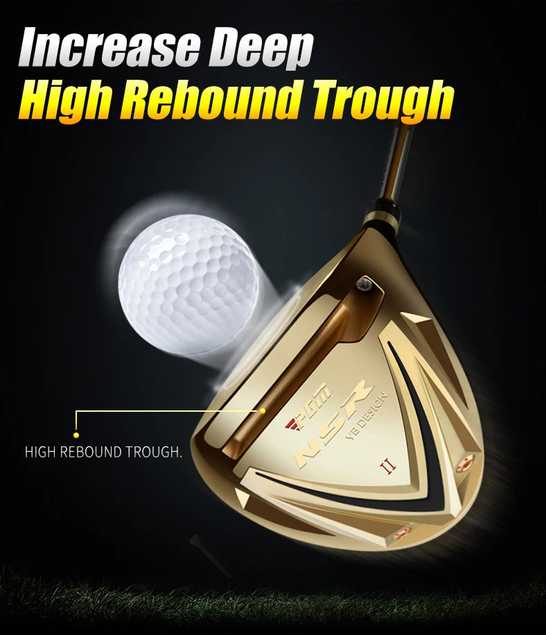 Wholesale PGM MTG017 NSR II Golden Black Color Men Golf Clubs Complete Set with Fashion Travel Golf Bag