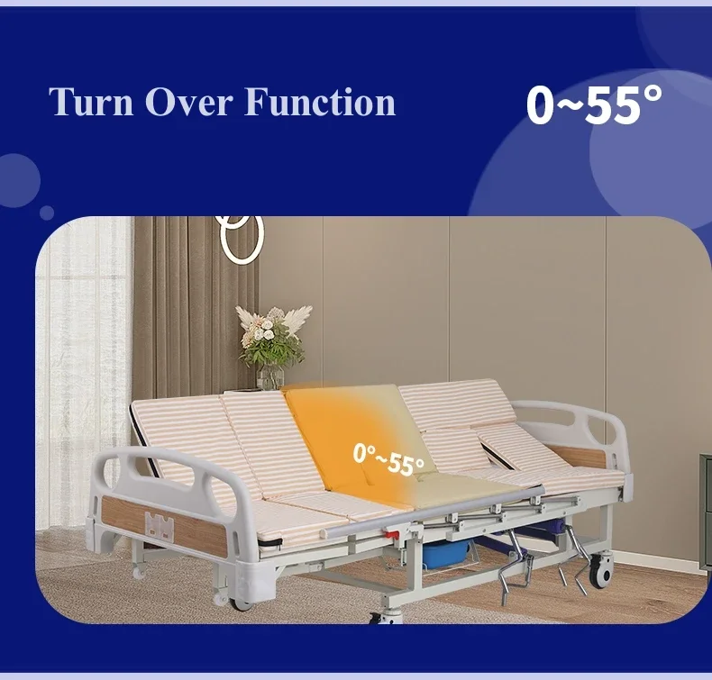 Multifunction Manual Patient Medical Nursing Bed,Home Care Hospital Bed