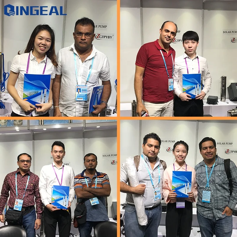 4 дюйма Гибридный погружной водяной насос на солнечных батареях с лопастным колесом из нержавеющей
