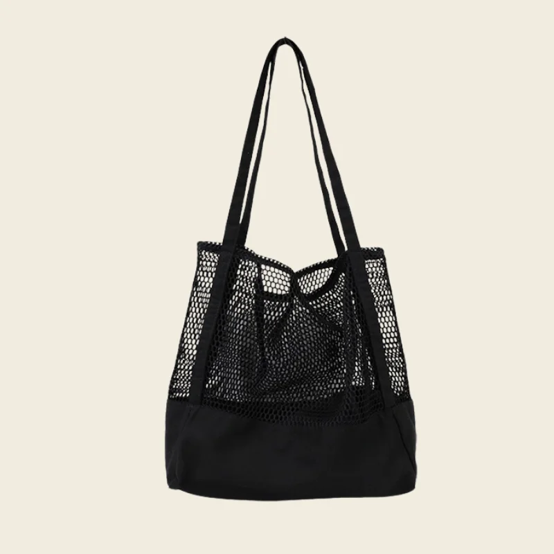 Fancy Design Reusable handbags wholesale with cheap price and large capacity mesh grocery bag for Supermarket Shopping