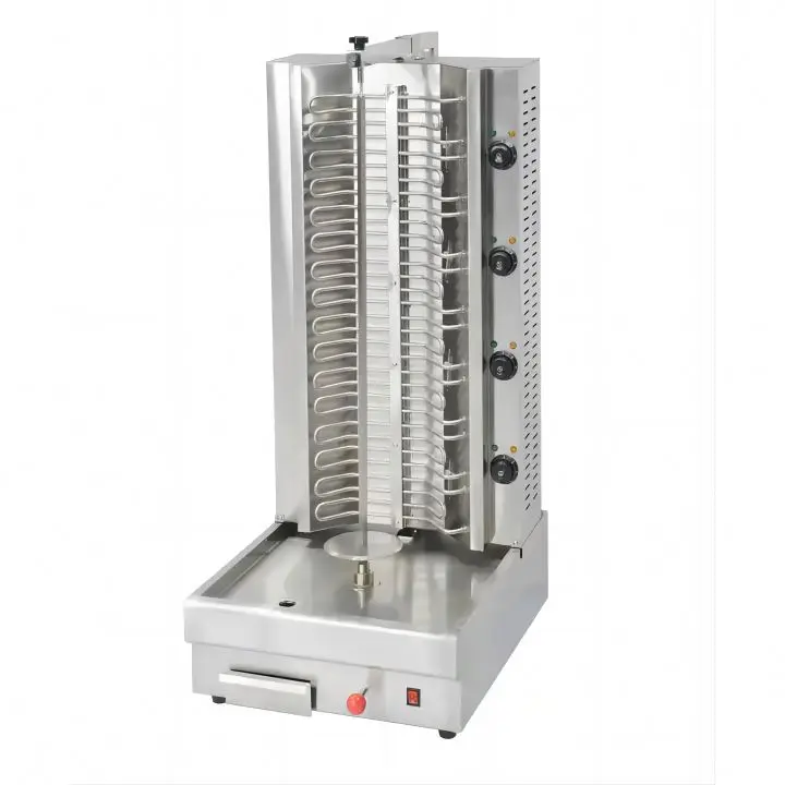 Automated Shawarma Machine With Slicer Meat Automatic Cu Knife Kebab Inflate Skr Robot Lula Press Cuter Motor Broche Bois