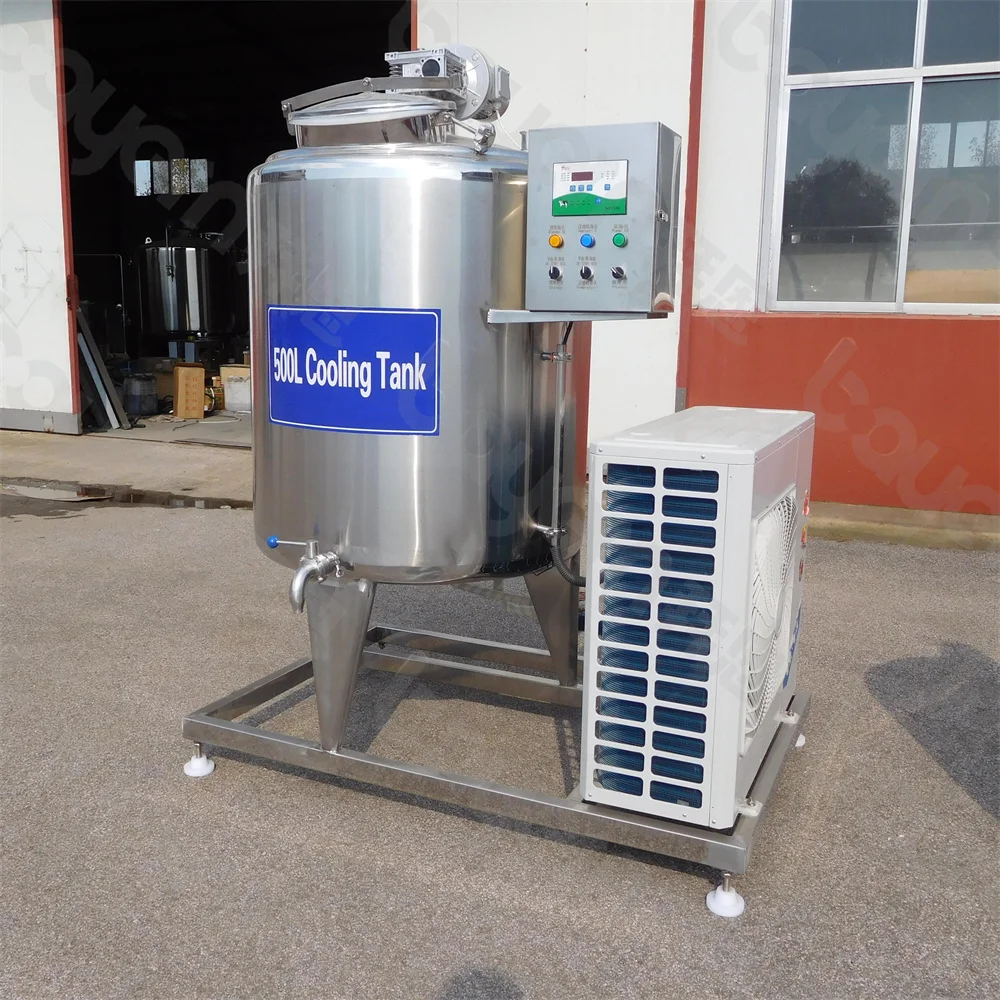 500l 1000l 2000l 5000l Milk Cooling Tank Industrial Fridge Milk Juice Cooler Machine Milk Refrigerator Storage Tanks with Mixer