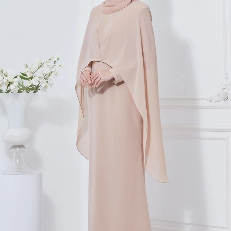Fashion Islamic Clothing Fashion Abaya Two Layers Modest Muslim Dress for Women