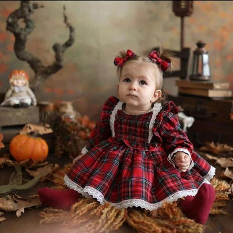 Vestido Rojo De Navidad Para Niñas Pequeñas,Tutú Con Volantes De  Encaje,Disfraces De Navidad A Cuadros,1-6 Años - Buy Vestidos De Las Niñas  Vestidos De Bebé Vestido Porque Vestido De Ropa De Niña