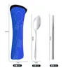 Juego de dos piezas de palillos Bare Spoon-Azul