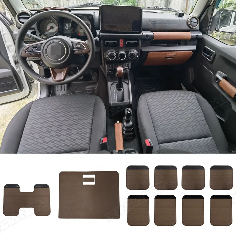 Car Accessories Interior Decoration Retro style Leather Cover for