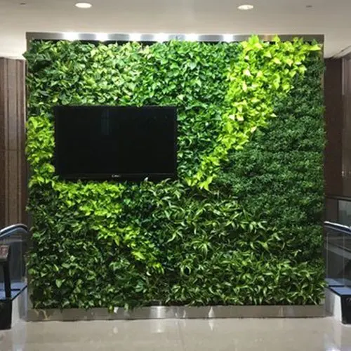 Plastic Artificial Vertical Grass Green Wall, For Decoration