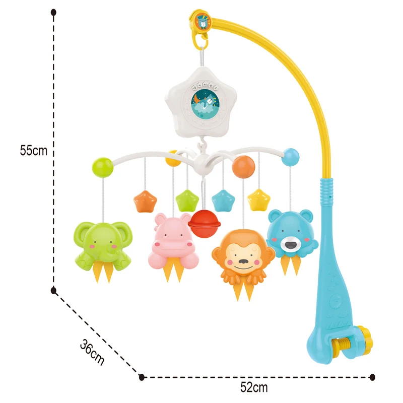 Newborn Baby Battery Operated Projection Crib Hanging Toy Rotation ...