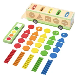 Montessori Child Early Education Coin Box Aids for Board Game Toy Shape Matching