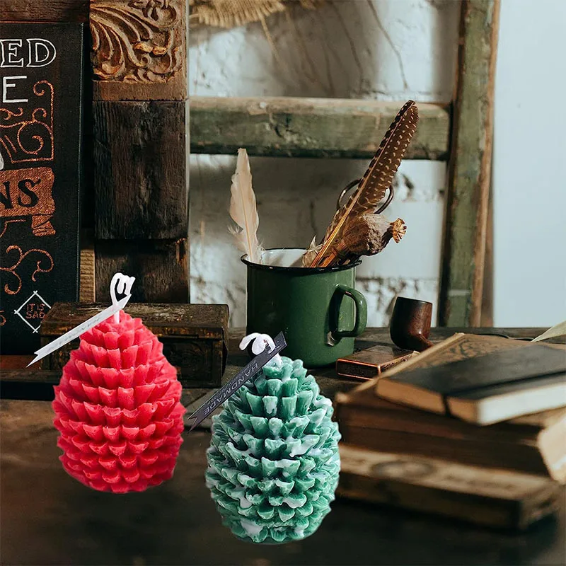 3D Christmas Pinecone Shape Silicone Mold Pine Cone Candle Soap Fondant Chocolate Home Decor Gift with High Quality Cake Tools supplier