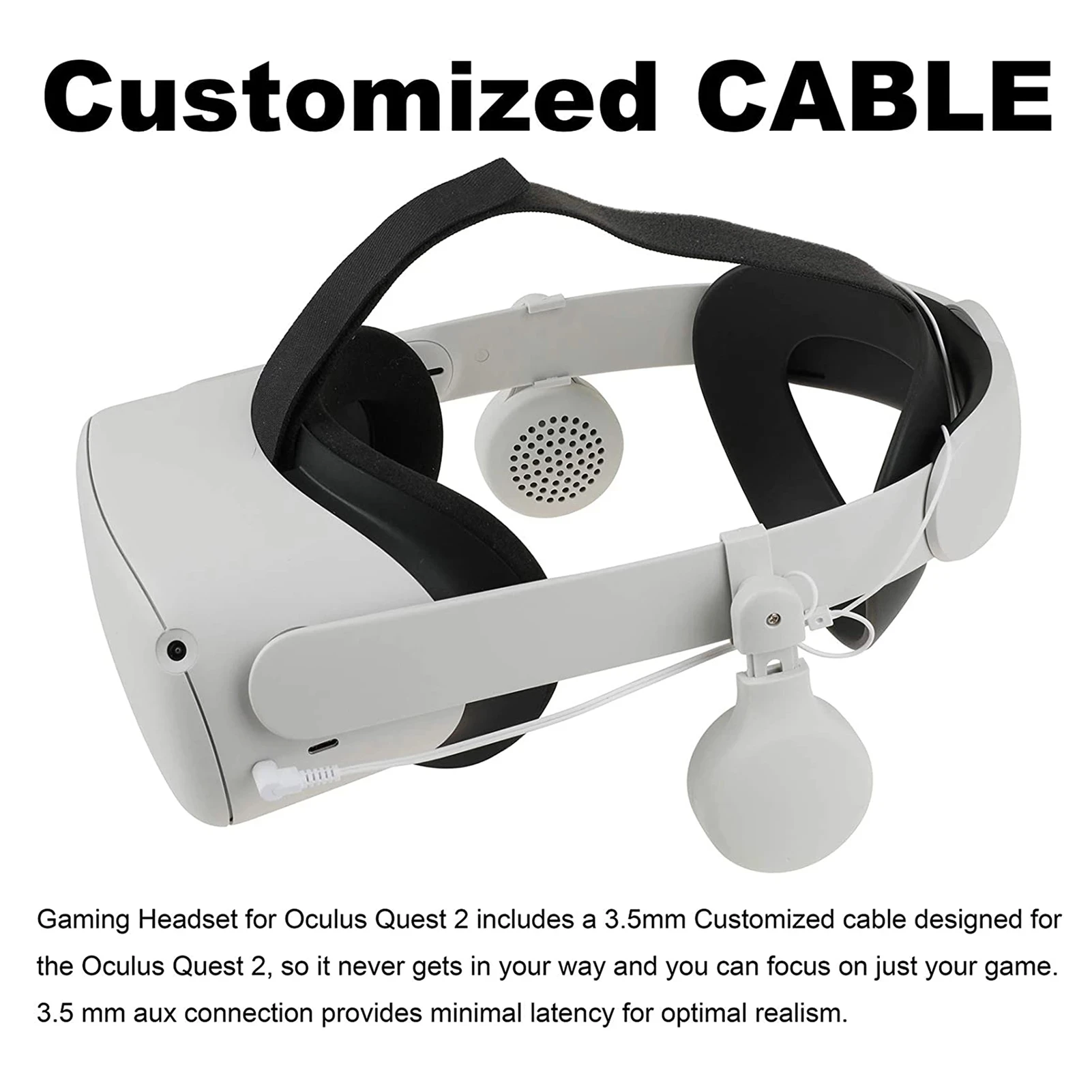 Gaming Premium Rotating over Ear Headphones for Oculus Quest