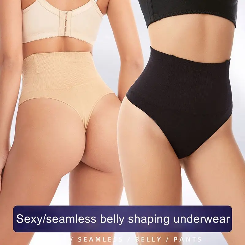 Women Thong Shaper High Waist Tummy Control Panties Slimming Underwear  Waist Trainer Shaping Briefs Butt Lifter