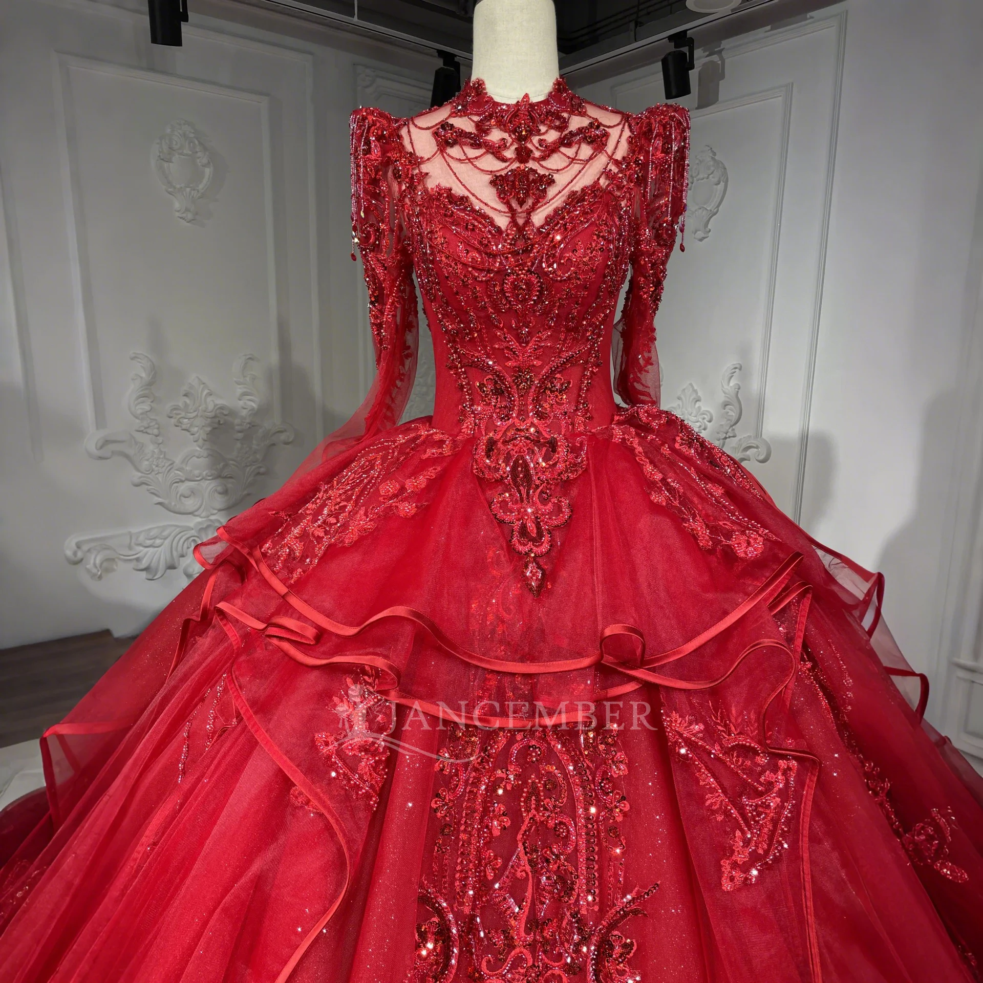 knee length dresses for ladies Red Wedding Dresses,Wedding Dress with Long Sleeves,Destination Wedding Dress,WD00202, US16 / White