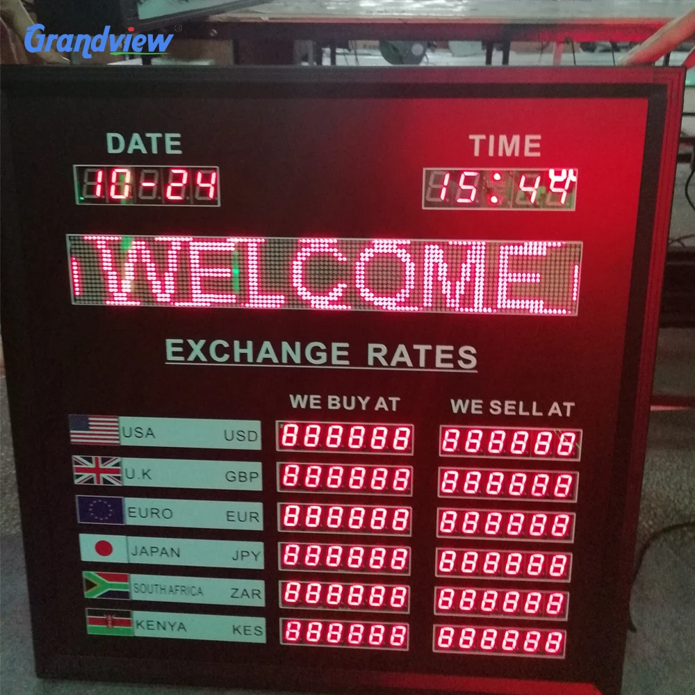 【セール 登場から人気沸騰】 Bank Company Foreign Exchange Rates - LED Currency Panel 洋楽