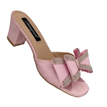 Ladies Sandals Summer New elegant Wholesale Custom Outer Wear High Heel Shoes
