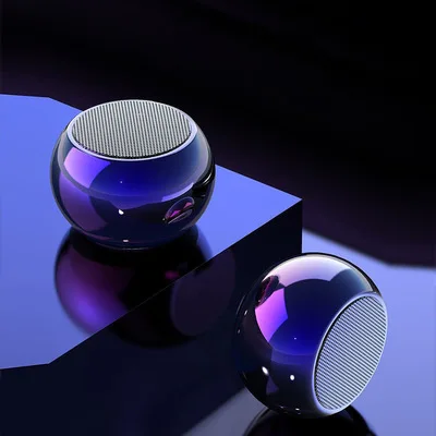 M3 Colorful Wireless Speakers 3d Mini Electroplating Round Steel Cannon Blue Tooth Cup Hi Fi Speaker