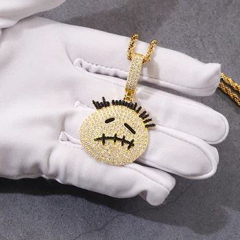Fashion Jewelry Necklaces Pendant Gold Plated VVS Moissanite Diamond 925 sterling silver Cuban Pendant For men