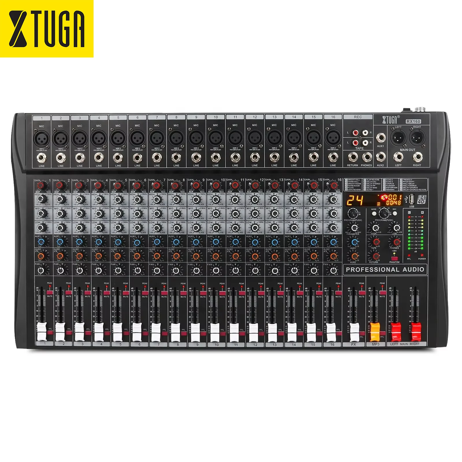 XTUGA TS7 7チャンネル アナログミキサー Amazon.com: XTUGA TS7 Professional Audio Mixer Sound Board