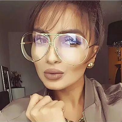 2019  Alloy Frame Gradient Multicolour Len Sunglasses Male Female Oversized Sunglasses