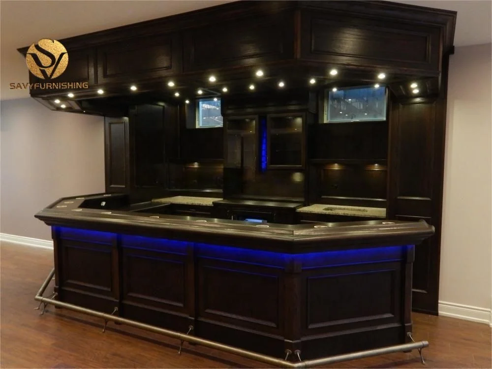 Classic Wooden Deluxe Bar Counter for Home & Restaurant