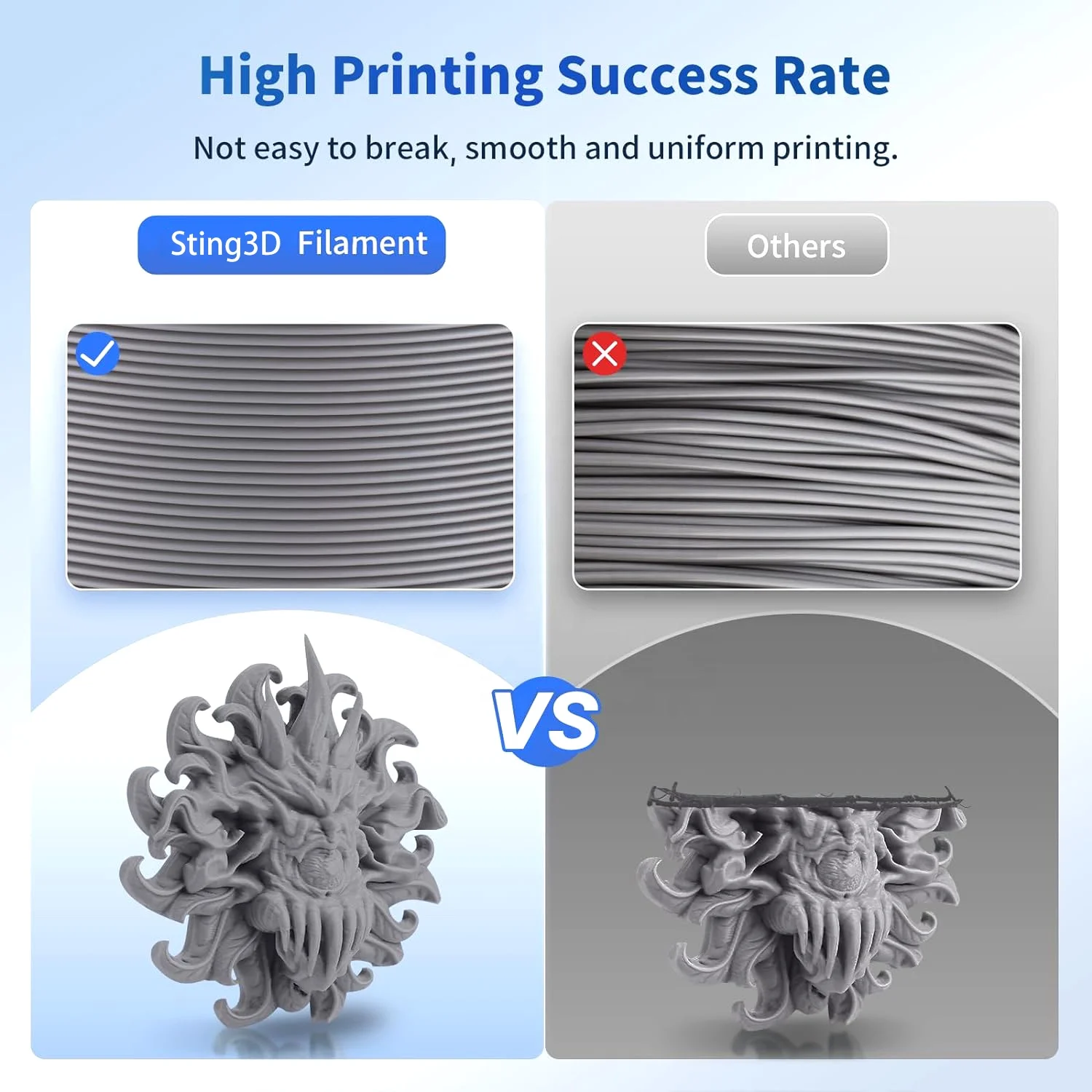 Стинг3d 175 мм 1 кг Пла-нить 3d печать филаменто принтер Пла матовая PLA filamentos пластиковая стержневая
