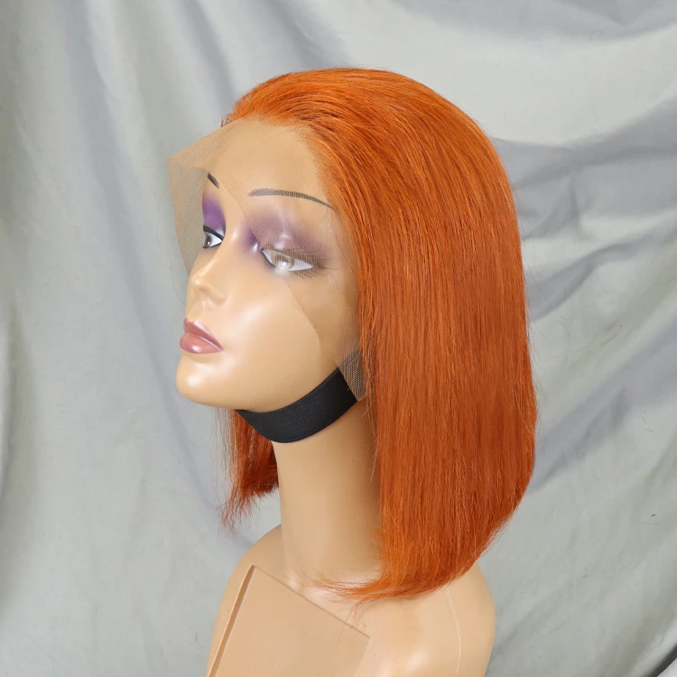 Wholesale 12a Bone Straight Bob Wigs Raw Hair Vendor Colored Bob 13x4