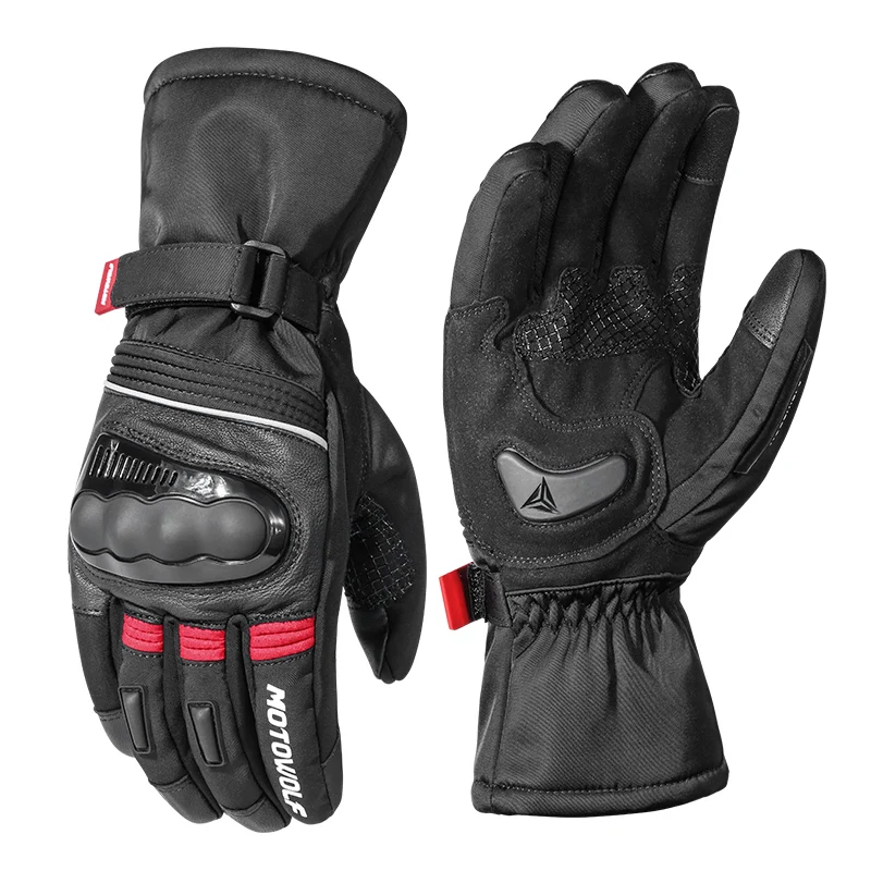 MOTOWOLF Motorcycle Warm Gloves Waterproof Touch Screen Winter Riding Bikers Motorbike Racing Gloves