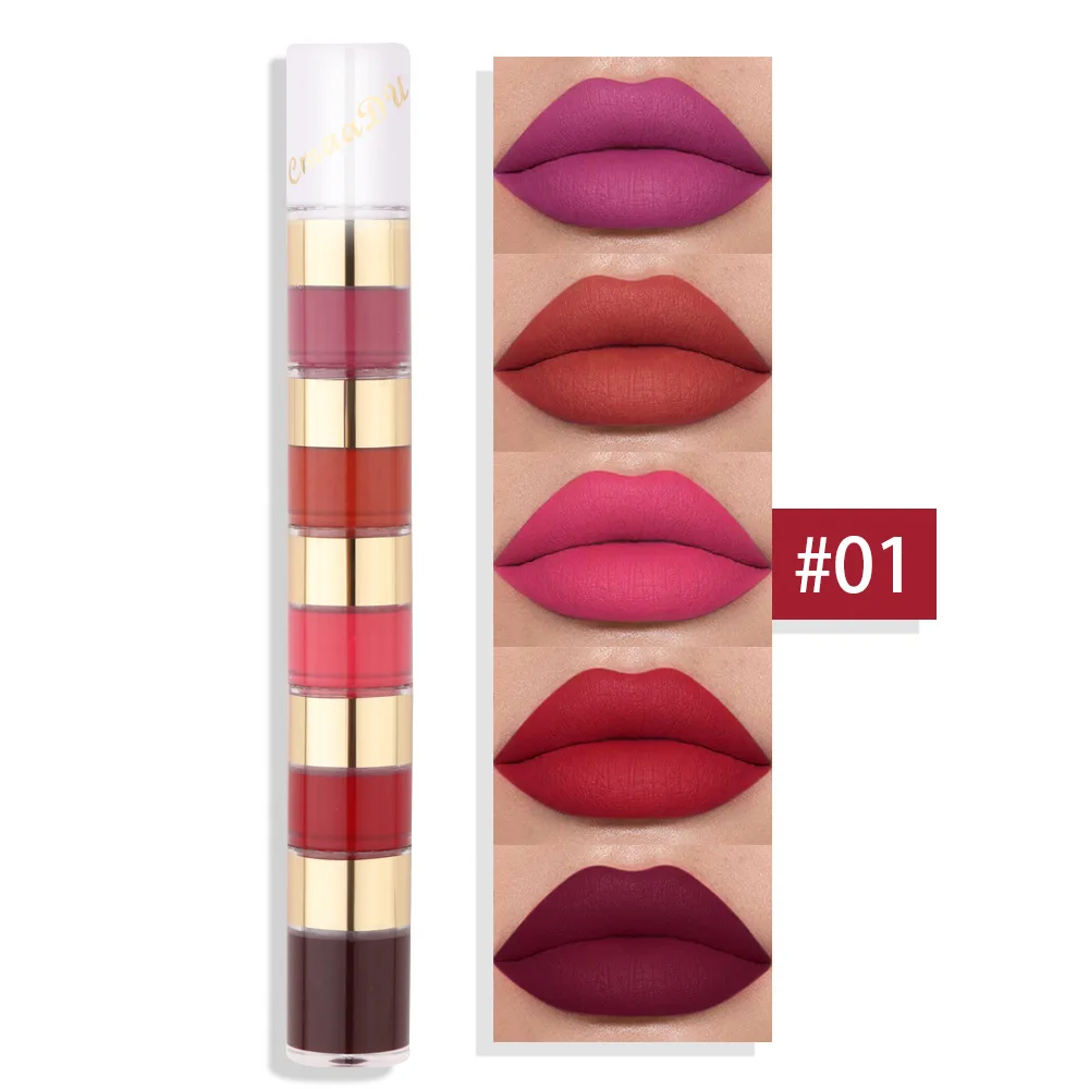 Cmaadu 4pcs/set 5 In 1 Lip Gloss Kit Makeup Matte Lips Long Lasting ...