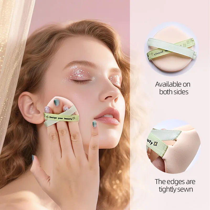 5Pcs Makeup Sponge Cosmetic Puffs Cute Facial Foundation Sponge Air Cushion Flocking Loose Powder Puff with Storage Box He4f0dcbef07f468595b2fe9b74de7332T