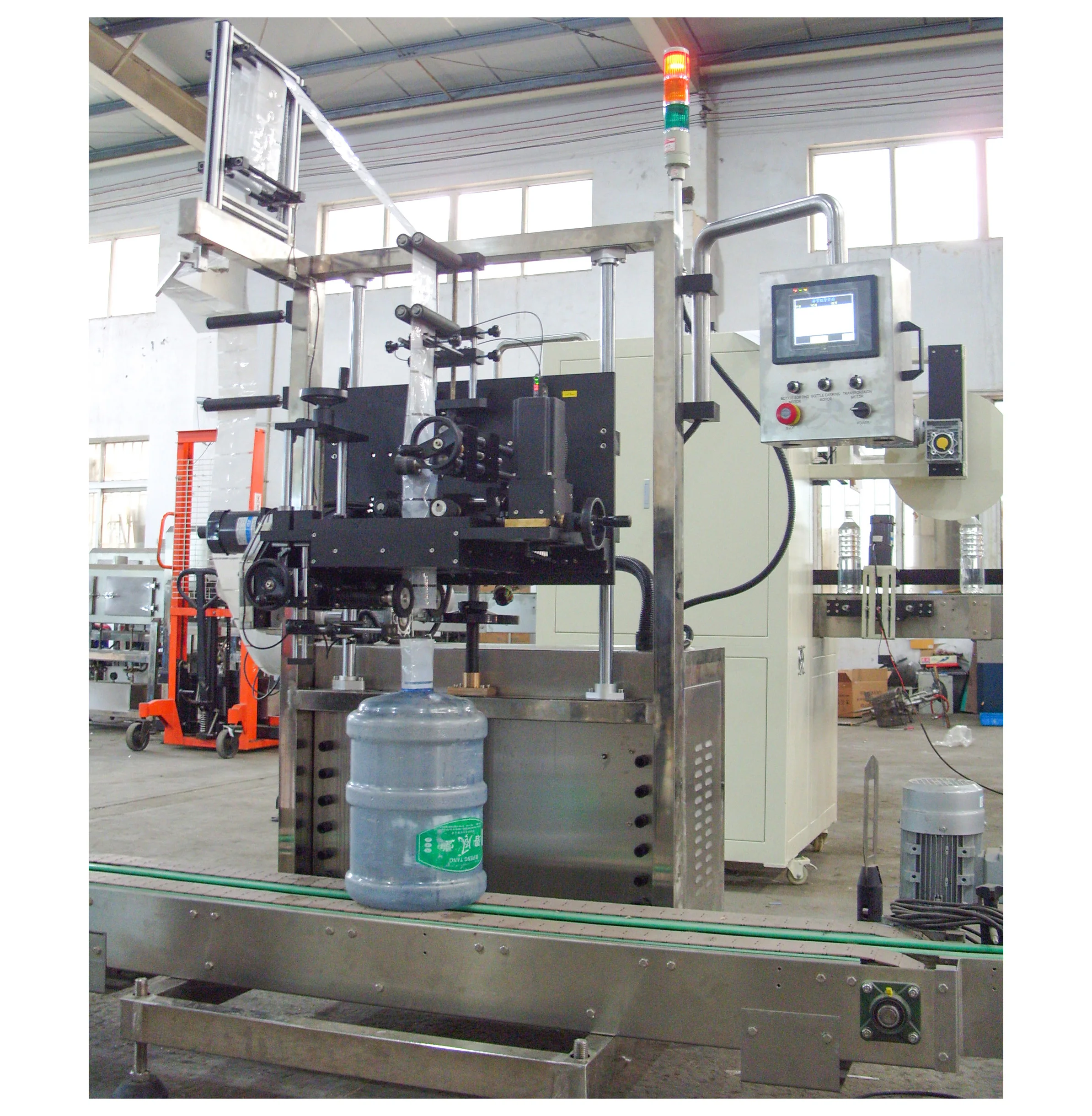 Автоматическая машина для нанесения этикеток на шею бутылки объемом 5 галлонов с паровым