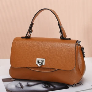 Wholesale Genuine Leather Fashion Women's Bag 2026 New Design Ladies Shoulder Bags Luxury Sling Handbags Cow Leather Bag Women