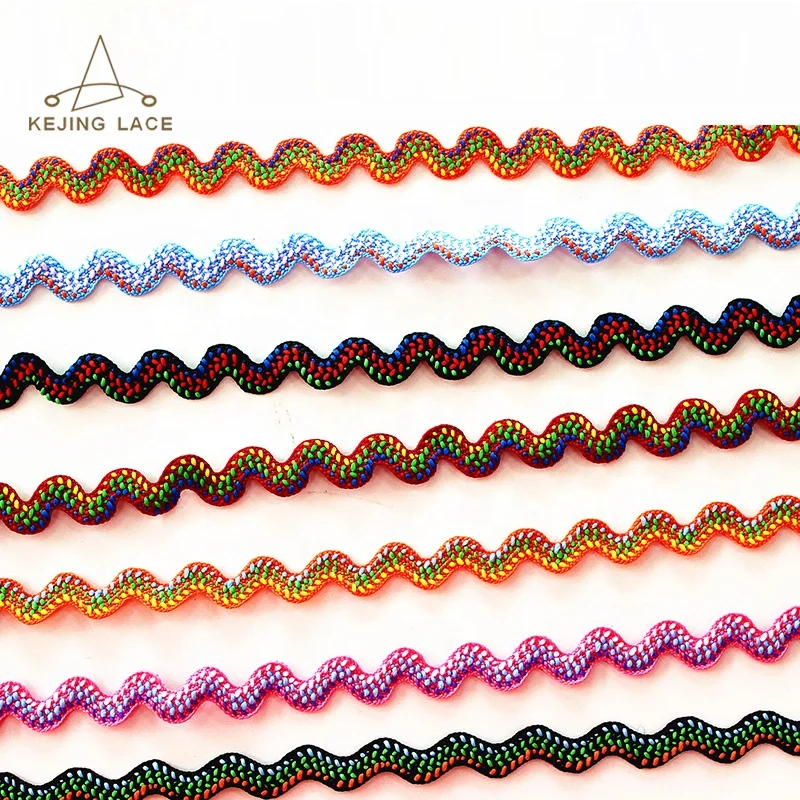 Custom Widely Solid Ric Rac Trim Wholesale Colorful Zig Zag Ribbon Garment