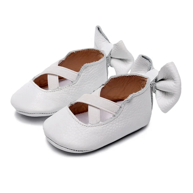 EVERTOP красивые однотонные туфли из натуральной кожи с бантом для девочек