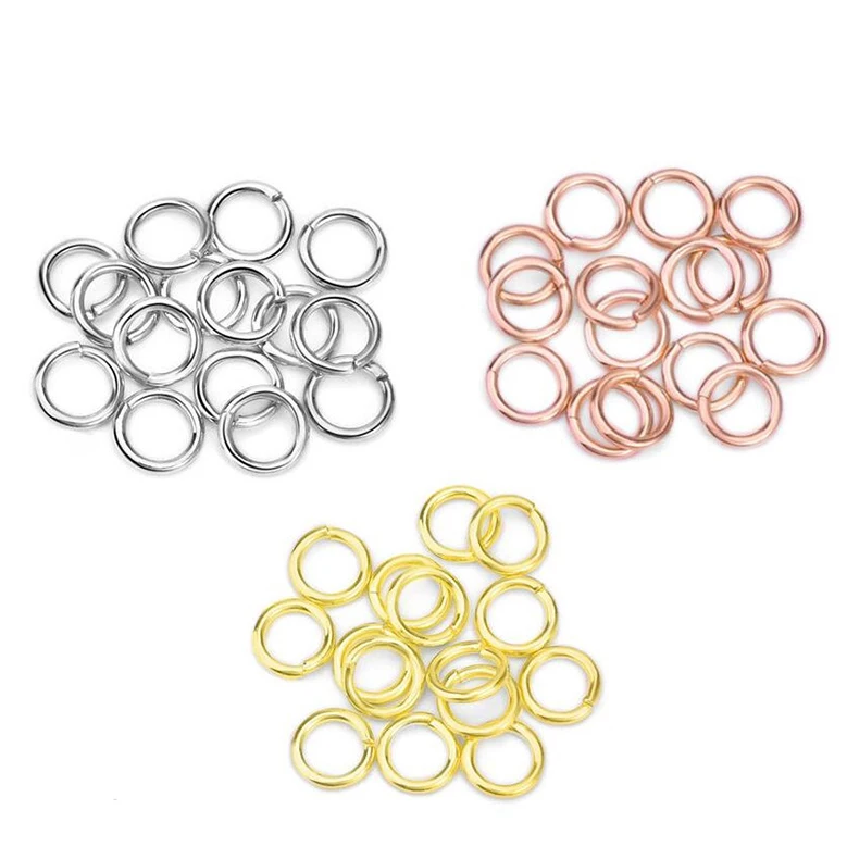 3mm 4mm 5mm High Quality Making Non Tarnish Jewelry 18k Gold Plated Round Split Ring Connector