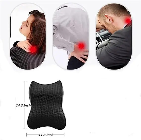 Black Car Seat Headrest Neck Rest Cushion Car Seat Neck Pillow 100