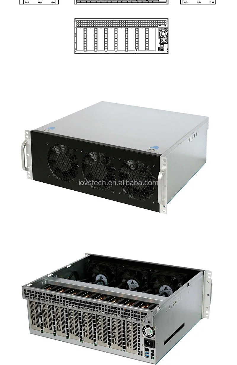 4U 19inch Rack with 8GPU Cards - AI Learning Server Barebone