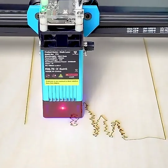 Tts55 Co2 Galvo Marking Cnc Cut Machine Name Tag Gravur 3d Crystal On