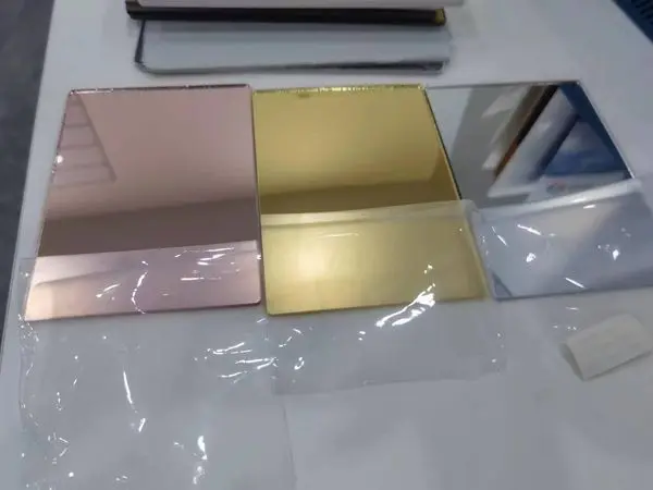 High Reflective Self-adhesive Gold Silver Acrylic Mirror Sheet Grey Paint Mirror Acrylic Sheet 0.8mm 1mm 2mm 3mm